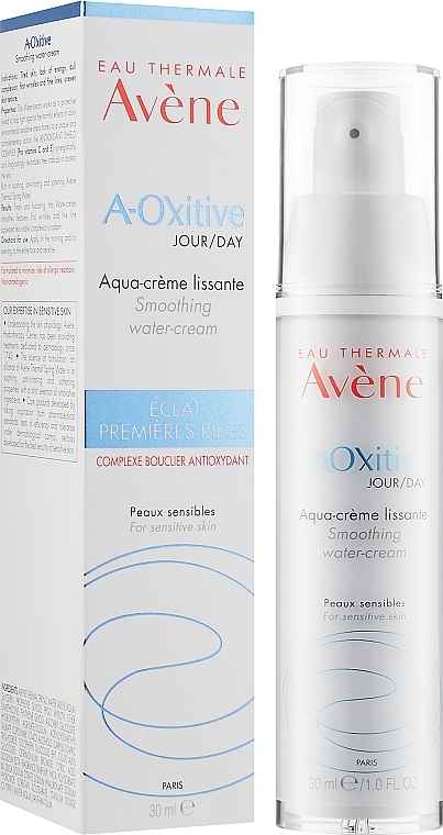 Glättende und feuchtigkeitsspendende Wassercreme für empfindliche Haut - Avene A-Oxitive Day Smoothing Water-Cream Sensitive Skins — Bild N1