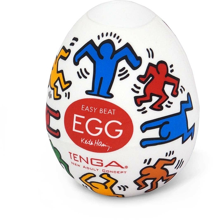 Dehnbarer Masturbator in Eiform - Tenga Egg Keith Haring Dance — Bild N2