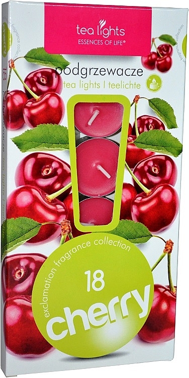 Teekerzen Kirsche 18 St. - Admit Tea Light Essences Of Life Candles Cherry — Bild N1