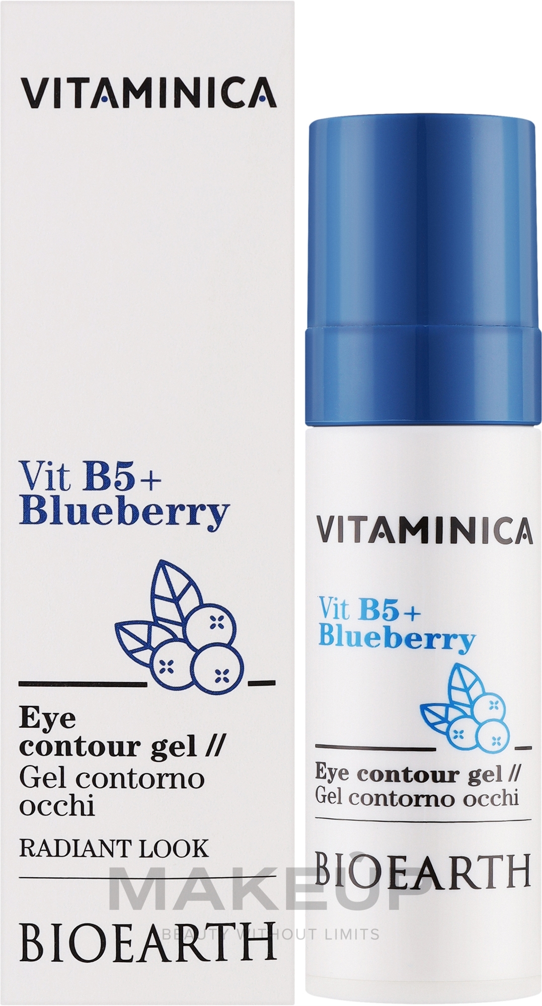 Augenkonturierungsgel - Bioearth Vitaminica Vit B5 + Blueberry Eye Contour Gel  — Bild 30 ml