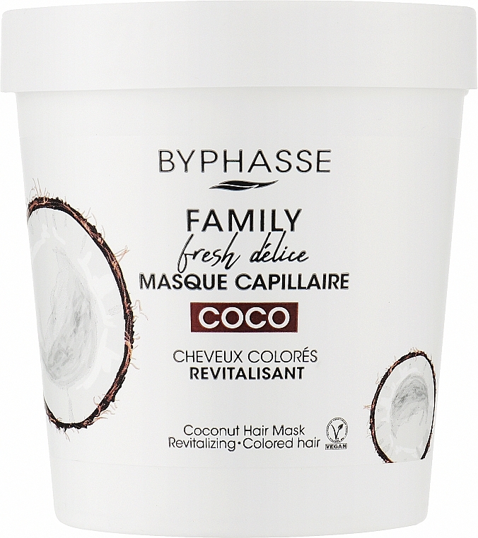 Maske für gefärbtes Haar mit Kokosnuss - Byphasse Family Fresh Delice Mask — Bild N1