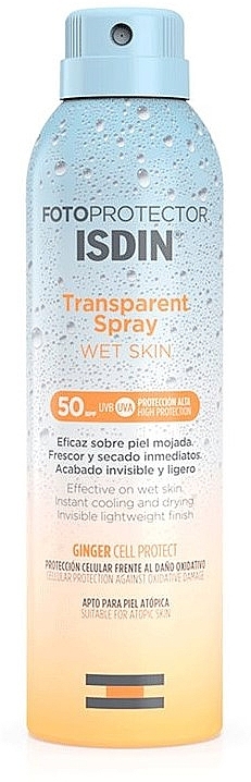 Sonnenschutzspray - Isdin Fotoprotector Transparent Spray Wet Skin SPF 50+ — Bild N1