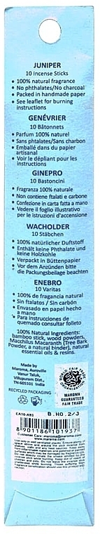 Räucherstäbchen Wacholder - Maroma Encens d'Auroville Stick Incense Juniper — Bild N1