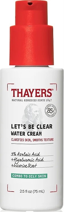 Feuchtigkeitsspendende Gesichtscreme - Thayers Let’s Be Clear Water Cream — Bild N1