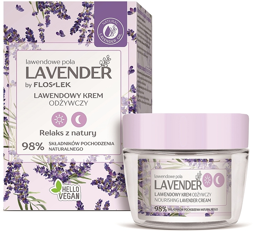 Pflegende Tages- und Nachtcreme mit Lavendel - Floslek Nourishing Lavender Cream — Bild N1