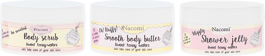 Körperpflegeset - Nacomi Soft Honey Skin (Duschgel 100g + Körperöl 100g + Körperpeeling 200g) — Bild N2