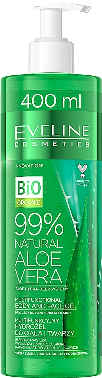 Mehrzweck-Waschgel für Gesicht und Körper mit Aloe Vera - Eveline Cosmetics 99% Aloe Vera Multifunctional Body & Face Gel — Bild N4