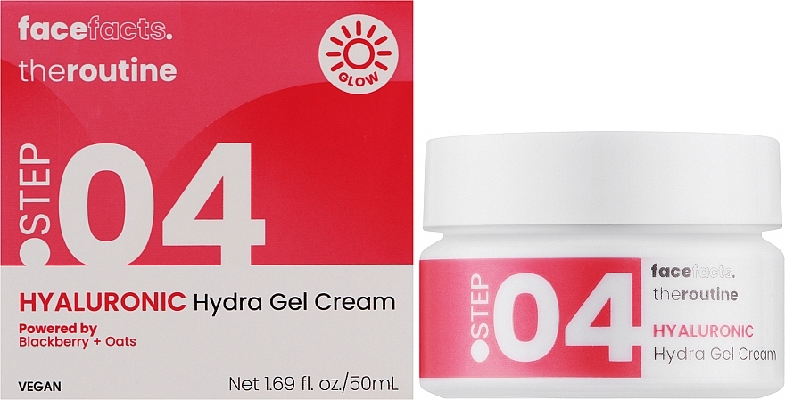 Gesichtscreme-Gel mit Hyaluronsäure - Face Facts The Routine Step.04 Hyaluronic Hydra Gel Cream — Bild N2