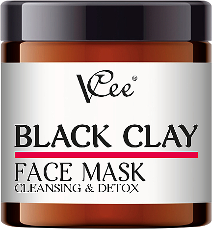 Reinigende Gesichtsmaske mit schwarzem Ton - VCee Black Clay Face Mask Cleansing&Detox — Bild N1