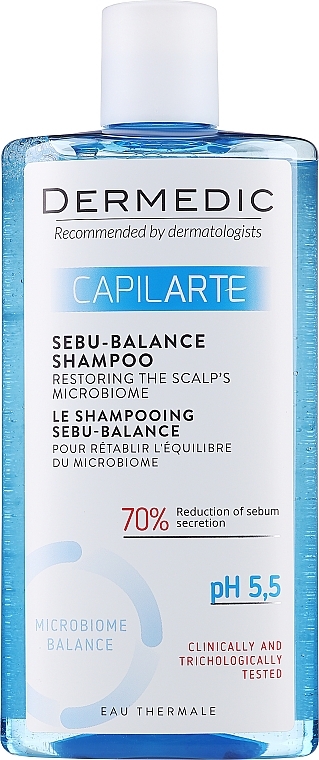 Revitalisierendes Haarshampoo mit Thermalwasser - Dermedic Capilarte Sebu-Balance Shampoo — Bild N1