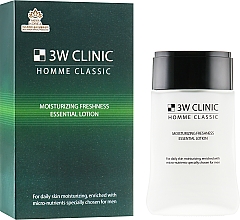Feuchtigkeitslotion für Männer - 3w Clinic Homme Classic Moisturizing Freshness Essential Lotion — Bild N1