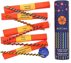 Räucherstäbchen-Set №1 - Maroma Encens d'Auroville Double Scented Spiral Incense Sticks Orange — Bild N1