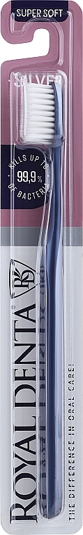 Zahnbürste extra weich mit Silberpartikeln blau - Royal Denta Silver Super Soft — Bild N1