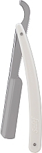Düfte, Parfümerie und Kosmetik Rasiermesser mit Kunststoffgriff weiß - Sedef Plastic Handle Straight Razor