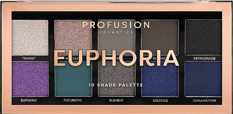 Lidschatten-Palette - Profusion Cosmetics Euphoria 10 Shades Eyeshadow Palette — Bild N1