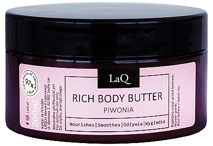 Feuchtigkeitsspendende und regenerierende Körperbutter mit Pfingstrosenextrakt - LaQ Rich Body Butter — Bild N1