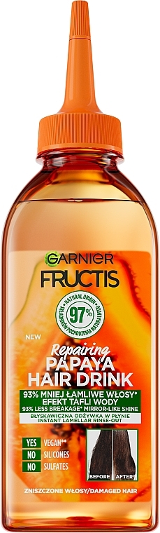 Regenerierender Conditioner mit Papaya - Garnier Fructis Hair Drink Papaya — Bild N1