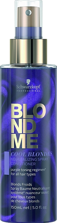 Neutralisierender auffrischender uns stärkender Spray-Conditioner für Blondtöne - Schwarzkopf Professional Blondme Cool Blondes Neutralizing Spray Conditioner — Bild N1