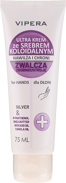 Schützende und feuchtigkeitsspendende Handcreme mit kolloidalem Silber - Vipera Hand Cream With Silver — Bild N1