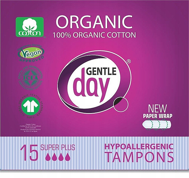 Hygienische Tampons 15 St. - Gentle Day Hypoallergenic Tampons Super Plus — Bild N1