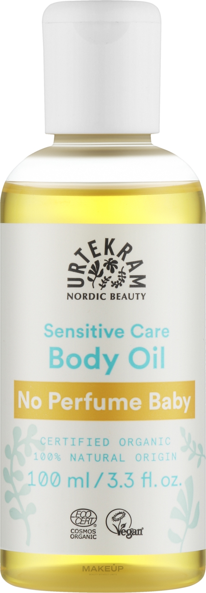 Pflegendes unparfümiertes Körperöl für Babys - Urtekram No Perfume Baby Body Oil — Bild 100 ml