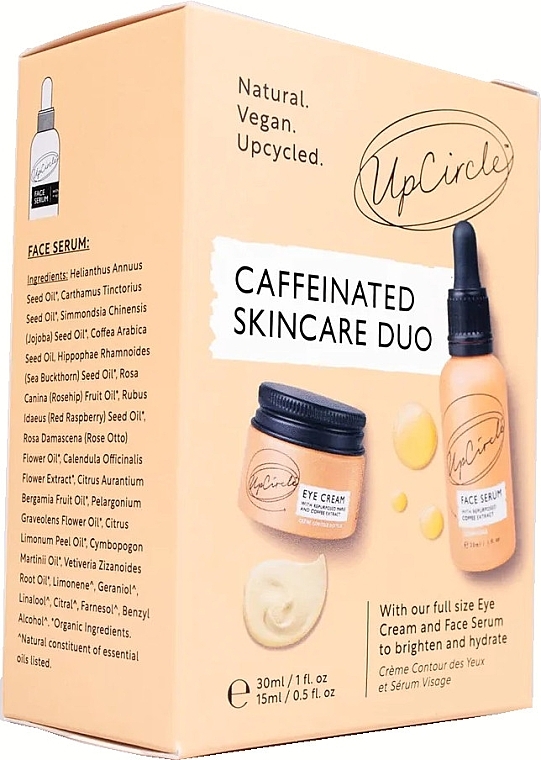 Set - UpCircle Caffeinated Skincare Duo (f/serum/30ml + eye/cr/15ml) — Bild N2