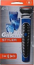 Barttrimmer-Set - Gillette Fusion ProGlide Styler (Elektrischer Rasierer/1St. + Rasierklingen/1St. + Aufsätze/3St.) — Foto N1
