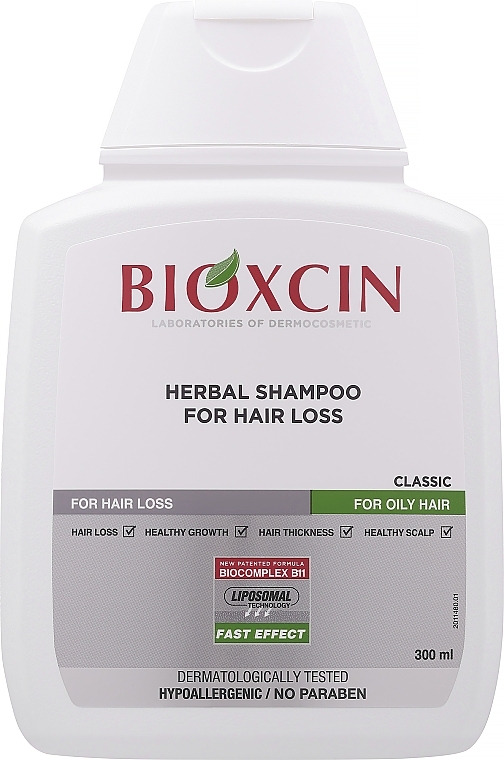 Shampoo gegen Haarausfall bei fettigen Haaren - Bioxcin Classic Shampoo  — Bild N1