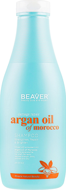 Reparierendes Shampoo für geschädigtes Haar mit Arganöl - Beaver Professional Damage Repair Argan Oil Of Morocco Shampoo — Bild N3