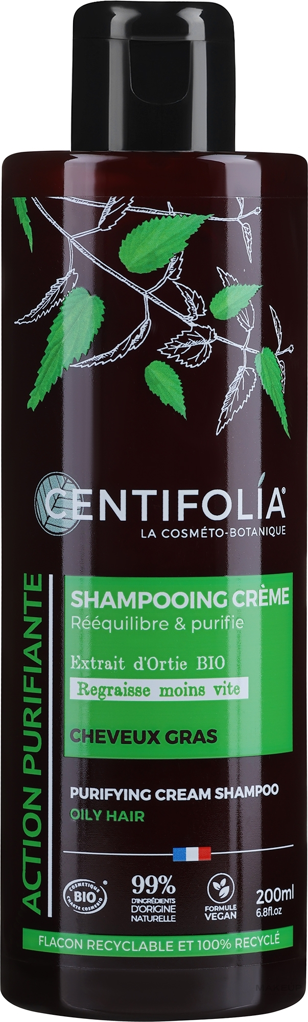 Creme-Shampoo für fettiges Haar mit grüner Tonerde und Brennnessel  - Centifolia Cream Shampoo Oily Hair — Bild 200 ml