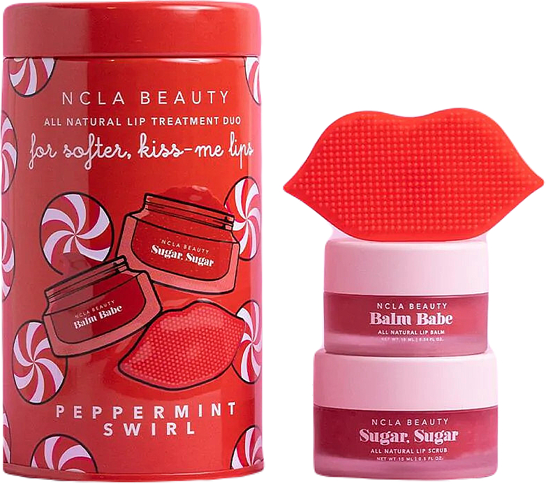 Set - NCLA Beauty Peppermint Swirl Lip Care Set  — Bild N1
