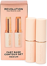 Düfte, Parfümerie und Kosmetik Set - Makeup Revolution Fast Base Contour Set (stick/found/6.2gx2) 