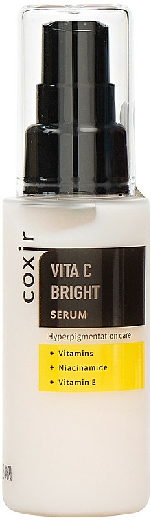 Aufhellendes Gesichtsserum gegen Hyperpigmentation mit Vitaminen, Niacinamid und Vitamin E - Coxir Vita C Bright Serum — Bild N1
