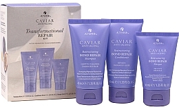 Düfte, Parfümerie und Kosmetik Haarpflegeset - Alterna Caviar Anti Aging Trasformational Repair Kit (Haarshampoo Mini 40ml + Conditioner Mini 40ml + Haarmaske Mini 36ml)