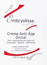 Anti-Aging-Gesichtscreme - Embryolisse Anti-Age Global Cream 60+ (Probe)  — Bild N1