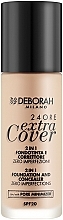 Düfte, Parfümerie und Kosmetik 2in1 Foundation & Concealer zur Porenminimierung LSF 20 - Deborah 24Ore Extra Cover Foundation SPF 20