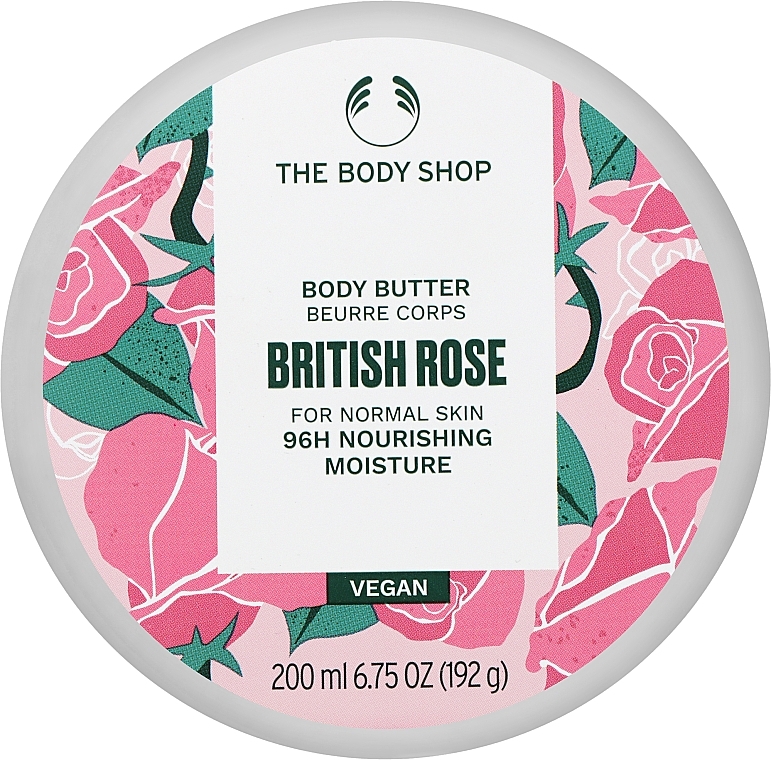 Feuchtigkeitsspendende Körperbutter mit Rosenextrakt, Sheabutter und Sesamöl - The Body Shop British Rose Body Butter 96h Nourishing Moisture — Bild N2