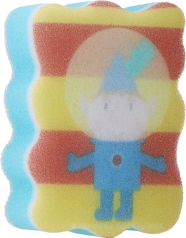 Badeschwamm für Kinder Ben und Holly blau mit gelb-orange - Suavipiel Ben & Holly Bath Sponge — Bild N1