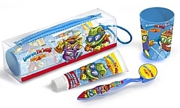 Düfte, Parfümerie und Kosmetik Set - Lorenay Superthings Travel Kit (toothpaste/75ml + tooth/brush/1pcs + cup + bag)