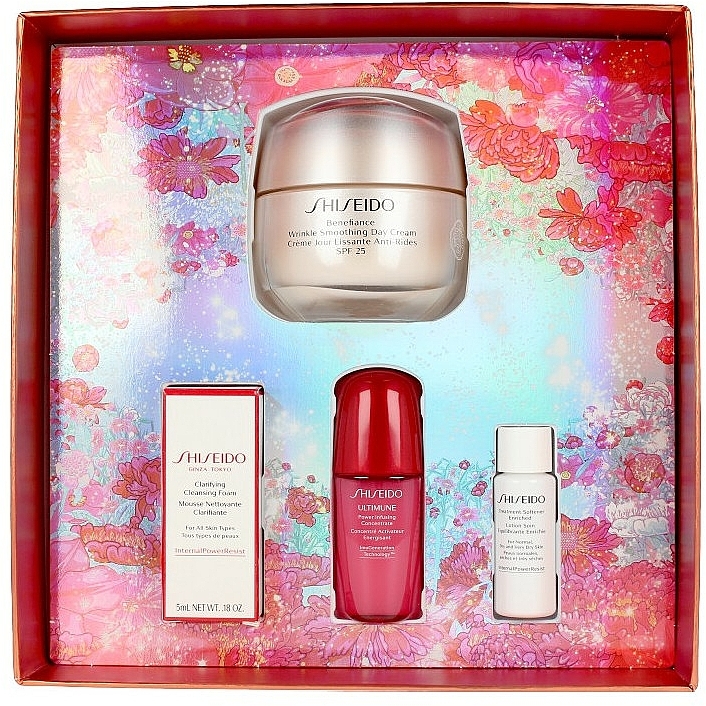 Gesichtspflegeset (Creme 50ml + Schaum 5ml + Lotion 7ml + Konzentrat 10ml) - Shiseido Benefiance Kit  — Bild N2