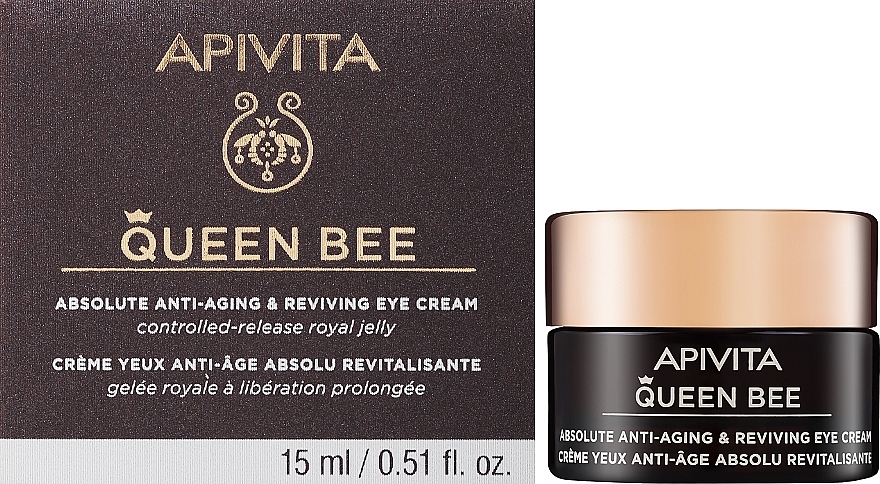 Anti-Aging Augenkonturcreme mit griechischem Gelée Royale in Liposomen - Apivita Queen Bee Holistic Age Defence Eye Cream — Bild N2