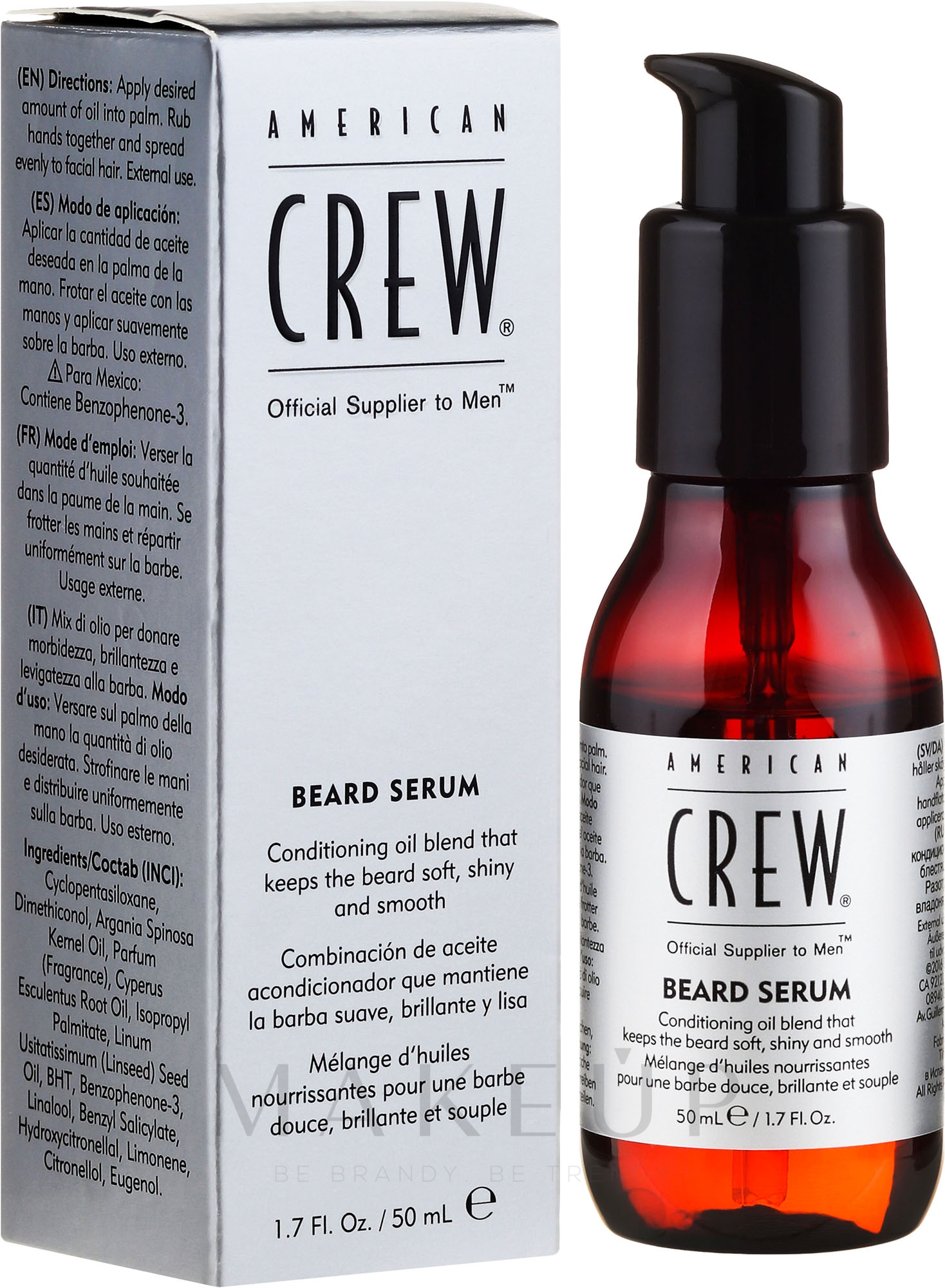 Bartserum mit Konditionieröl - American Crew Official Supplier to Men Beard Serum — Bild 50 ml