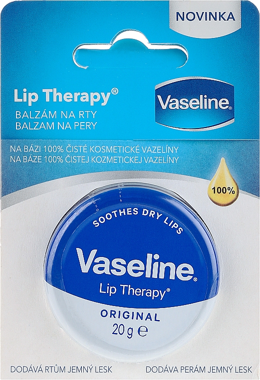 Beruhigender Balsam für trockene Lippen - Vaseline Lip Therapy Original Lips Balm — Foto N1