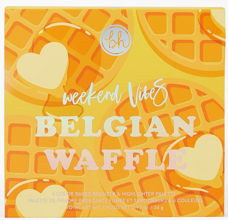 Make-up-Palette - BH Cosmetics Weekend Vibes Belgian Waffle 6 Color Baked Bronzer & Highlighter Palette — Bild N2
