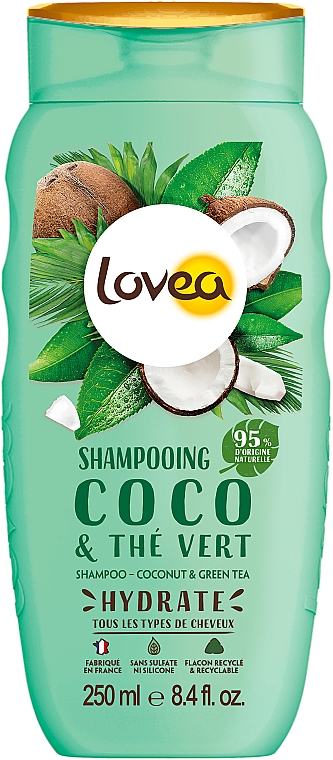 Haarshampoo mit Kokosnuss und grünem Tee - Lovea Shampoo Coconut & Green Tea — Bild N1