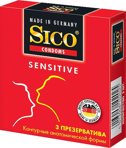 Kondome Sensitive anatomisch geformt 3 St. - Sico — Bild N1