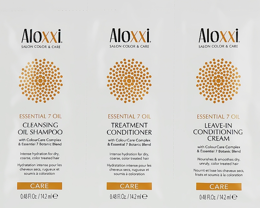 Set - Aloxxi Essential 7 Oil (cond/14.2ml + h/cr/14.2ml + sh/14.2ml) — Bild N1
