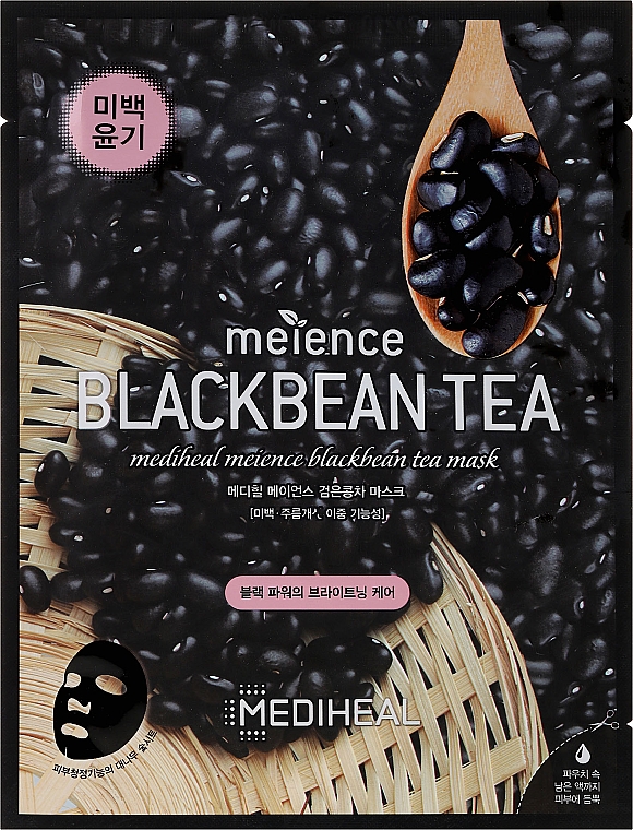 Gesichtsmaske mit schwarzem Bohnen-Tee - Mediheal Meience Blackbean Tea Mask — Bild N1