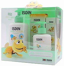 Körperpflegeset - Isdin Baby Naturals Maxi Set (Duschgel 400ml + Körperlotion 200ml + Balsam 15ml + Körpergel 100ml) — Bild N1