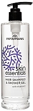 Düfte, Parfümerie und Kosmetik Shampoo-Duschgel mit Vitamin E - Papoutsanis Skin Essentials Hair Shampoo & Shower Gel